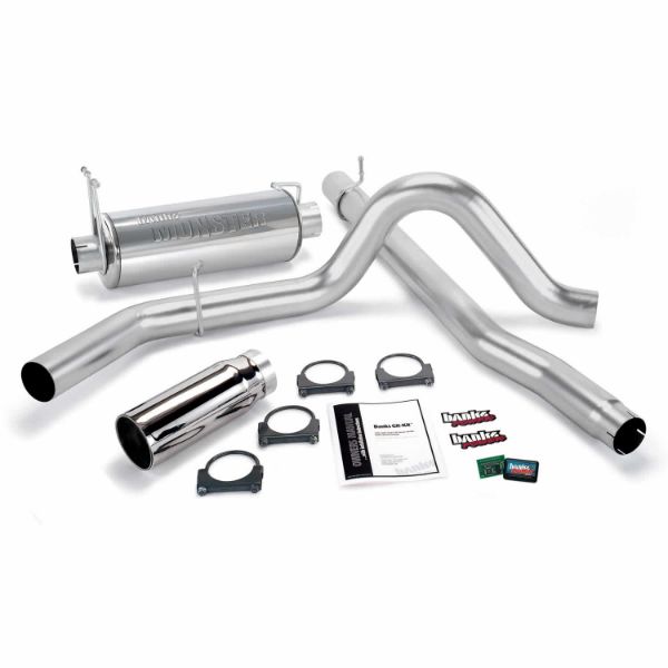 Picture of Git-Kit Bundle Power System W/Single Exit Exhaust Chrome Tip 99-03 Ford 7.3L F450/F550 Automatic or Manual Transmission Banks Power