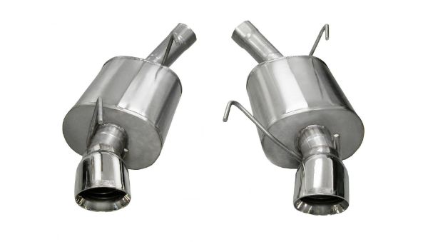 Picture of 2.5 Inch Axle-Back Sport Dual Exhaust Polished 4.0 Inch Tips 05-10 Mustang GT 4.6L/Shelby GT500 5.4L Stainless Steel Corsa Performance