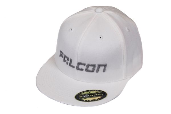 Picture of Falcon Shocks FlexFit Flat Visor Hat White/Silver Small/Medium