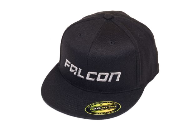 Picture of Falcon Shocks FlexFit Flat Visor Hat Black/Silver Small/Medium 