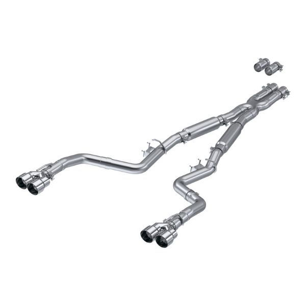 Picture of 15-22 Dodge Challenger Aluminized Steel 3 Inch Dual Cat Back Quad Tips (Street Version) Exhaust System MBRP