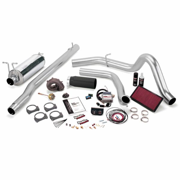 Picture of Stinger Plus Bundle Power System W/Single Exit Exhaust Black Tip 99.5 Ford 7.3L F250/F350 Manual Transmission Banks Power