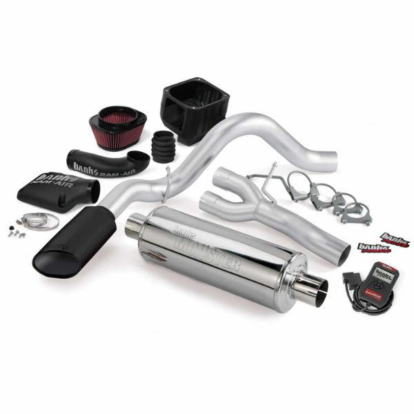 Picture of Stinger Bundle Power System W/Single Exit Exhaust Black Tip 09 Chevy 6.2L 1500 CCSB Banks Power