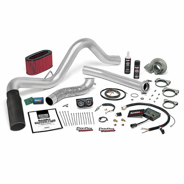 Picture of Stinger Plus Bundle Power System W/Single Exit Exhaust Black Tip 94-95.5 Ford 7.3L Automatic Transmission Banks Power