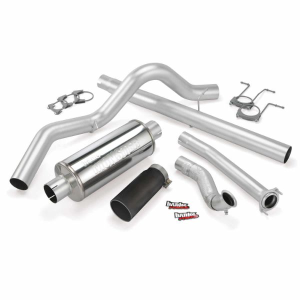 Picture of Monster Exhaust System Single Exit Black Tip 94-97 Ford 7.3L ECSB Banks Power