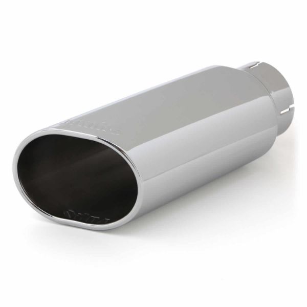 Picture of Tailpipe Tip Ob Round Slash Cut Chrome 3.5 Inch Tube 4.38 X 5.25 X 13.3 inch Banks Power