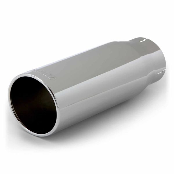 Picture of Tailpipe Tip Kit Round Straight Cut Chrome 3.5 Inch Tube 4.38 Inch X 12 inch Banks Power
