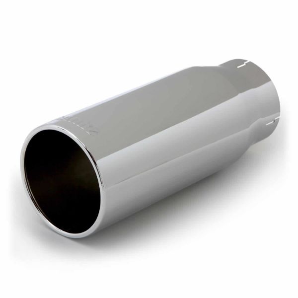 Picture of Tailpipe Tip Kit Round Straight Cut Chrome 4 Inch Tube 5 Inch X 12.5 inch Banks Power