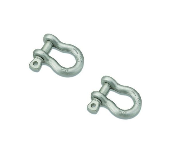 Picture of Jeep D-Ring Shackles HighRock 4X4 .75 Inch Diameter Bolt 9500 lbs. Zinc Plated Steel Pair Bestop