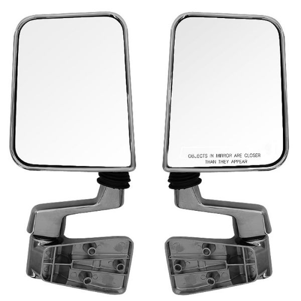 Picture of Jeep Wrangler Mirrors 03-06 Style HighRock 4X4 Replacement 87-Pres Jeep Wrangler YJ/TJ/JK Aluminum Chrome Pair Bestop