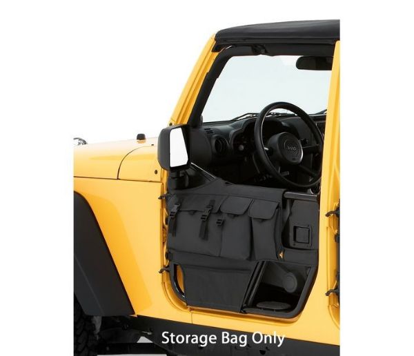 Picture of Jeep TJ/YJ/CJ Storage Bags Element Doors HighRock 4X4 76-06 Jeep CJ-7/CJ-8/Wrangler TJ/TJL/YJ Pair Black Denim Bestop