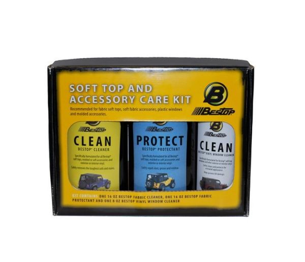 Picture of Bestop Fabric Care Kit - Cleaner, Protectant, Vinyl Window Cleaner All Together In One Kit Retail Packaged Bestop