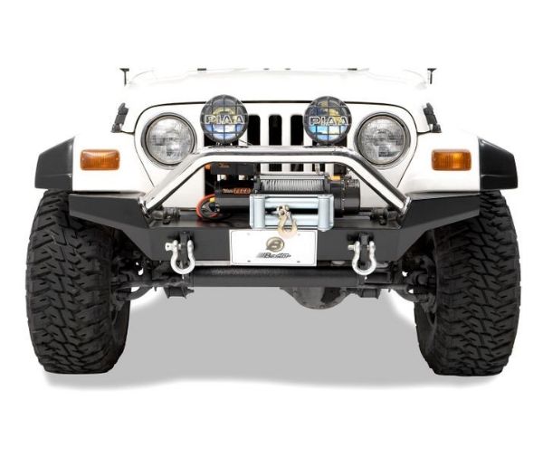 Picture of Jeep TJ Bumper HighRock 4X4 High Access 1-Piece Front 97-06 TJ/LJ Matte Black PC Bestop