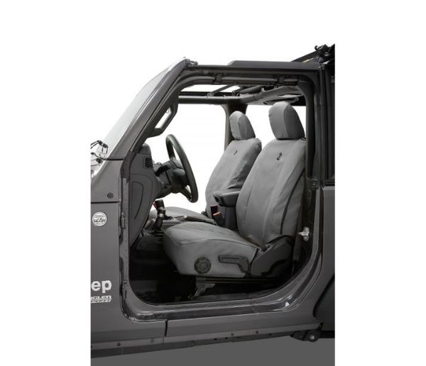 Picture of Jeep JL Seat Covers Front Highback Buckets 19-20 Jeep Wrangler JL 2 Door Charcoal Pair Bestop