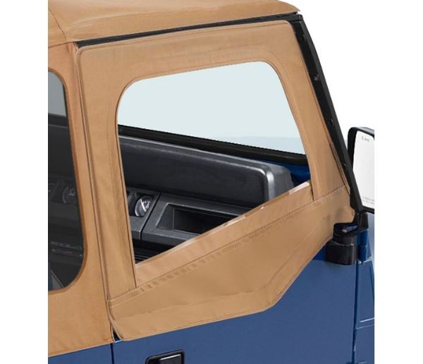 Picture of Jeep YJ Upper Fabric Half Doors Factory Soft Top/Replace-A-Top 88-95 Wrangler YJ Spice Pair Bestop