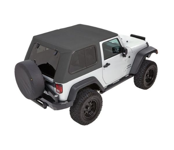 Picture of Trektop Pro Soft Top Granite Grey Twill for 07-18 Jeep Wrangler JK 2 Door Bestop