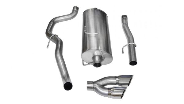 Picture of 3.0 Inch Cat-Back Sport Single Side Exit Exhaust 4.0 Inch Polished Tips 10-13 Dodge Ram 2500 Reg Cab/Long Bed 5.7L V8 140.5 Inch Wheelbase Stainless Steel Corsa Performance