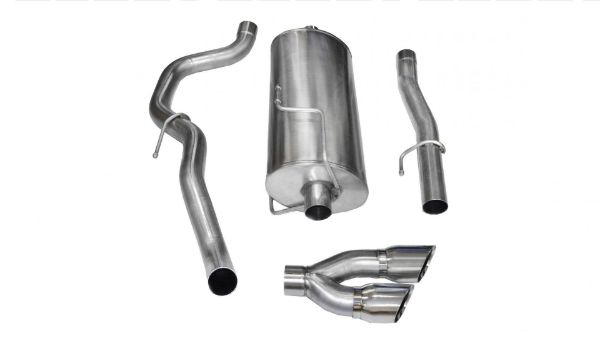 Picture of 3.0 Inch Cat-Back Sport Single Side Exit Exhaust 4.0 Inch Polished Tips 10-13 Dodge Ram 2500 Crew Cab/Short Bed 5.7L V8 160.5 Inch Wheelbase Stainless Steel Corsa Performance