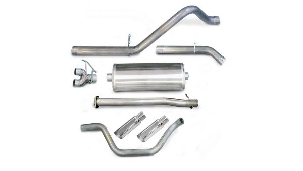 Picture of 3.0 Inch Cat-Back Sport Dual Rear Exit Exhaust 4.0 Inch Slash Cut Polished Tips 07-08 Silverado/Sierra 1500 Regular Cab/Long Bed/Extended Cab/Short Bed 4.8L/5.3L/6.0L V8 133.0 Inch WB Stainless Steel dB by Corsa Performance