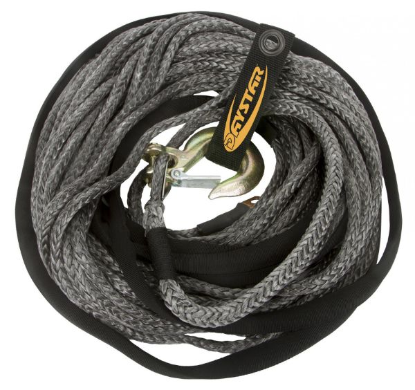 Picture of 50 Foot Synthetic Winch Line W/Loop End 1/4 x 50 Foot Plasma Synthetic Fiber Black Daystar