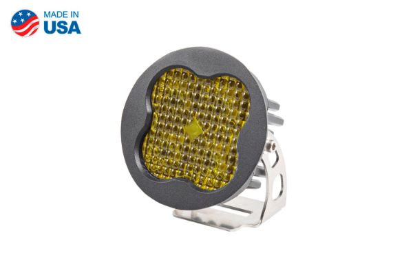 Picture of Worklight SS3 Pro Yellow Flood Round Single Diode Dynamics