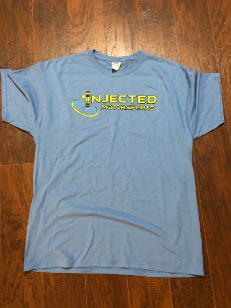 Picture of INJECTED MOTORSPORTS 50/50 Poly Cotton Columbia Blue Logo T-Shirt