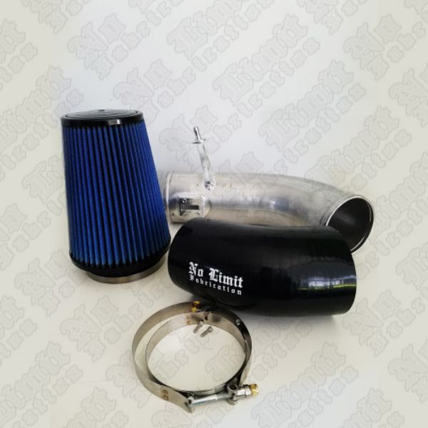 Picture of 6.7 Cold Air Intake 11-16 Ford Super Duty Power Stroke Polished Dry Filter for Mod Turbo No Limit Fabrication