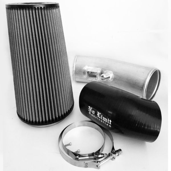 Picture of 6.7 Cold Air Intake 11-16 Ford Super Duty Power Stroke Raw Dry Filter for Mod Turbo No Limit Fabrication