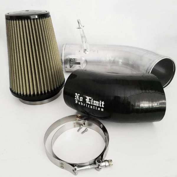 Picture of 6.7 Cold Air Intake 11-16 Ford Super Duty Power Stroke Raw PG7 Filter for Mod Turbo No Limit Fabrication