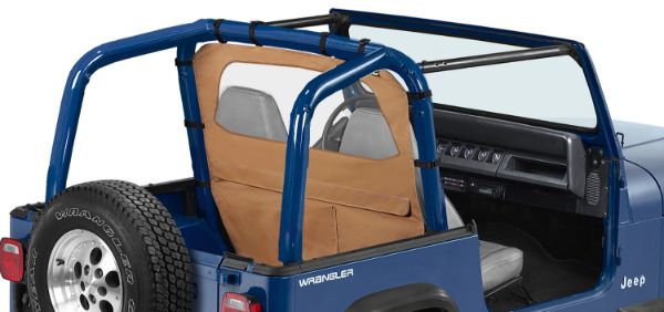 Picture of Jeep Cab Curtain 80-02 CJ7/Wrangler Vinyl Rear Spice Pavement Ends By Bestop