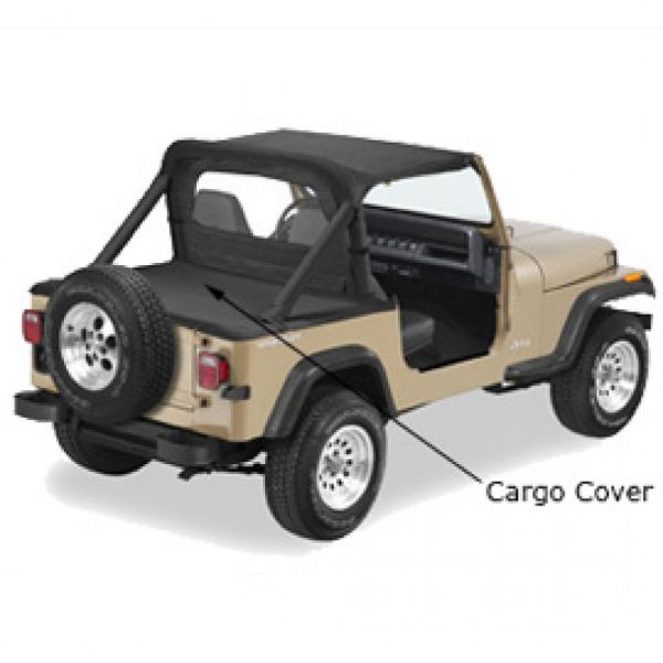 Picture of Jeep YJ Cargo Cover 87-91 Wrangler YJ Vinyl Black Denim Pavement Ends By Bestop