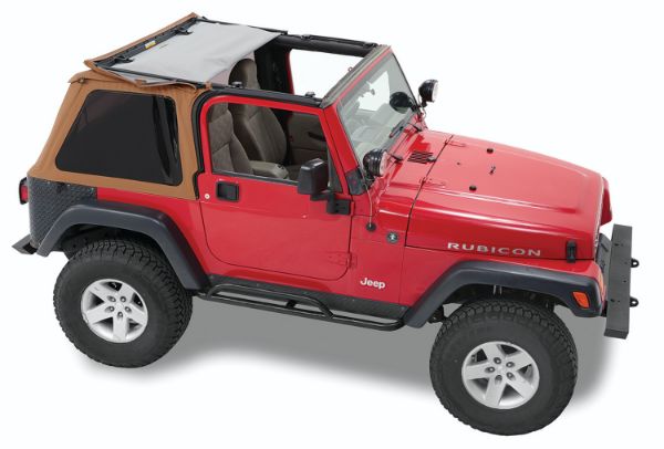 Picture of Jeep TJ Sprint Frameless Soft Top 97-06 Wrangler TJ Spice Diamond Point Fabric Pavement Ends By Bestop