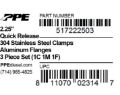 Picture of 2.25 Inch QR Aluminum V-Band 3 Pc Set 1C 1M 1F PPE Diesel
