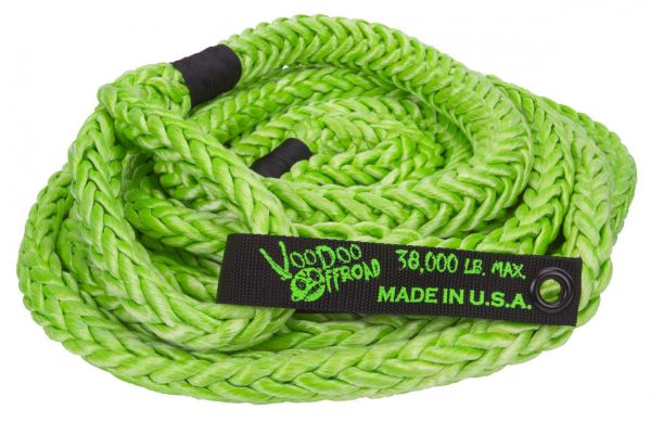 Picture of Kinetic Recovery Rope Truck/Jeep 7/8 Inch x 30 Foot Green With Rope Bag VooDoo Offroad