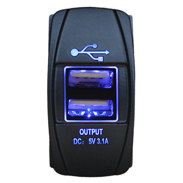 Picture of USB Charging Switch Dual USB Lifetime LED Lights