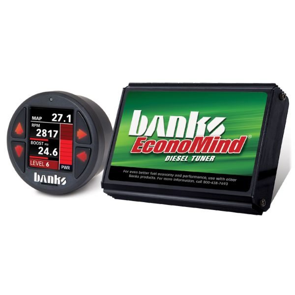 Picture of Economind Diesel Tuner (PowerPack calibration) with Banks iDash 1.8 Super Gauge for use with 2007-2010 Chevy 6.6L LMM Banks Power