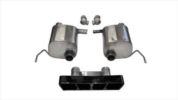 Picture of 2.75 Inch Valve-Back Dual Rear Exit with Polygon  InchTail Light Inch Black PVD Pro-Series Tips Corsa Performance