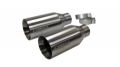 Picture of Two Single 5 Inch Satin Polished Pro-Series Tips Clamps Included Fits Corsa Exhaust Stainless Steel Corsa Performance