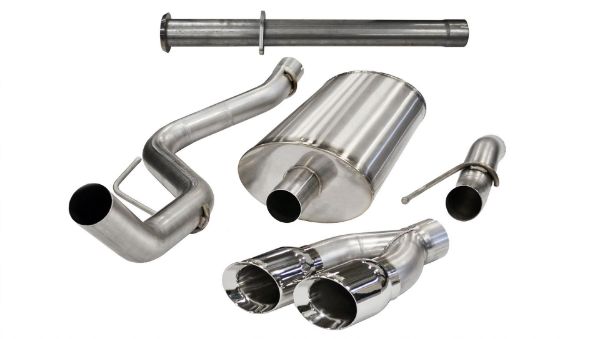 Picture of Cat-Back Xtreme Single Side Exit Exhaust 4.0 Inch Polished Tips 11-14 Ford F150 Raptor 6.2L V8 144.0 Inch Wheelbase Stainless Steel Corsa Performance