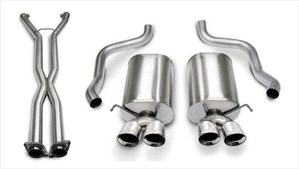 Picture of 2.5 Inch Cat-Back Sport Dual Exhaust Polished 3.5 Inch Tips 05-08 Corvette A6 Auto Trans 6.0L/6.2L Stainless Steel Corsa Performance