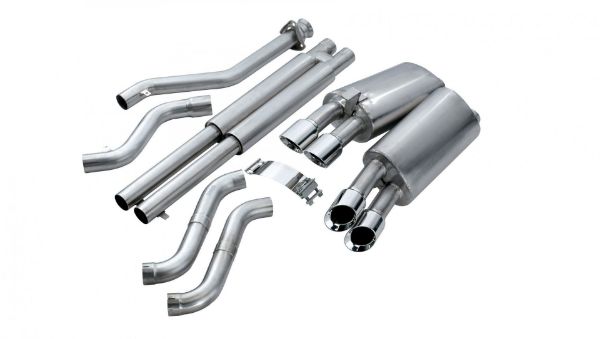 Picture of 2.5 Inch Cat-Back Sport Dual Exhaust Polished 3.5 Inch Tips 92-95 Corvette C4 5.7L V8 LT1 Stainless Steel Corsa Performance