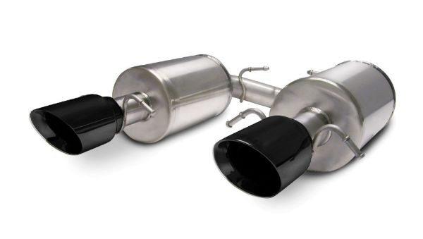 Picture of 2.5 Inch Axle-Back Touring Dual Exhaust 4.0 Inch Black Tips 05-07 4.6L Stainless Steel Corsa Performance