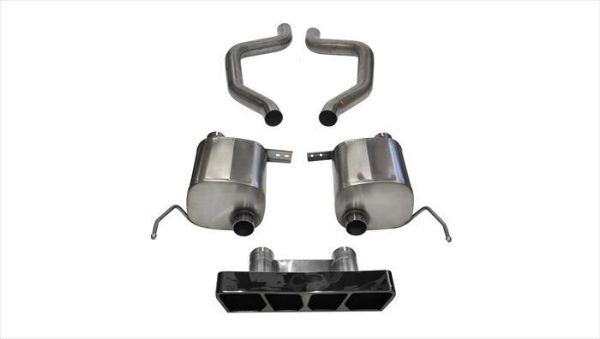 Picture of 2.75 Inch Axle-Back Dual Rear Exit with Polygon  InchTail Light Inch Black PVD Pro-Series Tips Corsa Performance