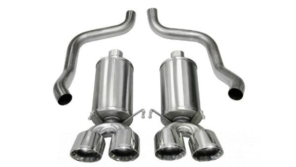 Picture of 2.5 Inch Axle-Back Xtreme Dual Exhaust Polished 3.5 Inch Tips 09-13 Corvette 6.2L Stainless Steel Corsa Performance