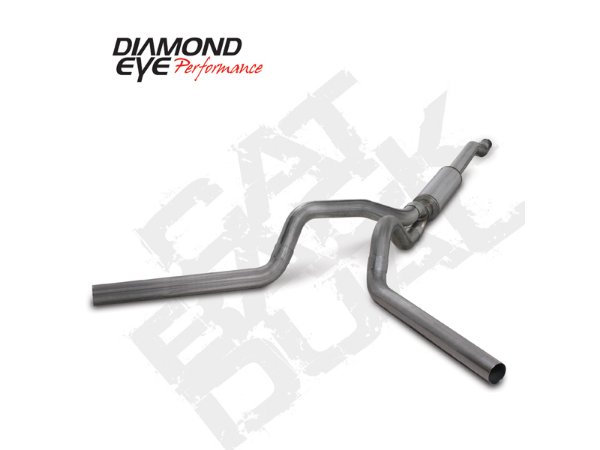 Picture of Cat Back Exhaust 03-07 Ford F250/F350 Superduty 6.0L 4 inch With Muffler Split Rear/Side Stainless Diamond Eye