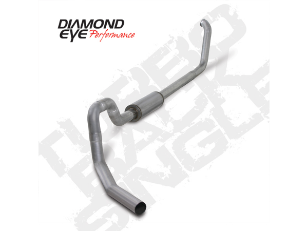 Picture of Turbo Back Exhaust 99.5-03.5 F550 Rollover 4 Inch Single In/Out Pass With Muffler Aluminized Diamond Eye