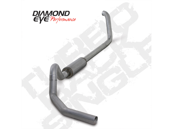 Picture of Turbo Back Exhaust 99.5-03.5 F450 4 Inch Single In/Out Pass With Muffler Aluminized Diesel Exhaust Diamond Eye