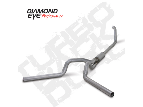 Picture of Turbo Back Exhaust 99-03.5 Ford F250/F350 Superduty 4 Inch Split Rear/Side With Muffler Aluminum Diamond Eye