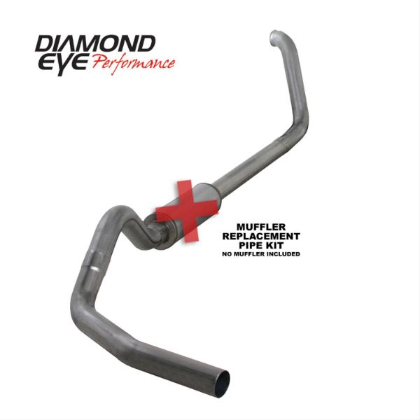 Picture of Turbo Back Exhaust 99-03.5 Ford F250/F350 Superduty 7.3L 4 inch Single Pass No Muffler Stainless Diamond Eye