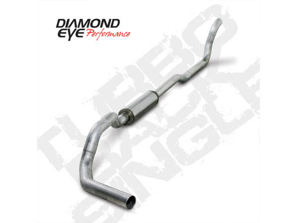 Picture of Turbo Back Exhaust With Muffler For 89-93 Dodge 5.9L Cummins Dodge RAM 2500/3500 4 Inch Aluminized Diamond Eye